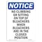 Signmission OSHA Notice, 5" Height, No Climbing Or Sitting On Top Sign, 5" X 3.5", Portrait OS-NS-D-35-V-14455 - alternate 1
